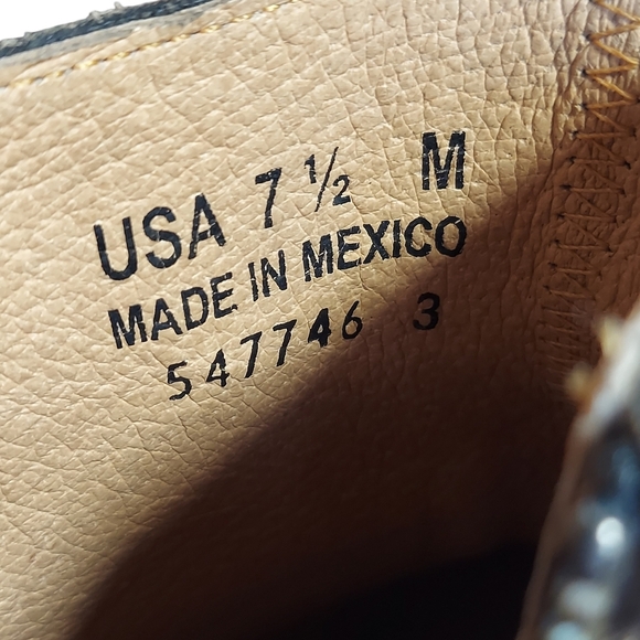 Shyanne Distressed Brown Leather Western Ankle Double Buckles Straps - Picture 4 of 16